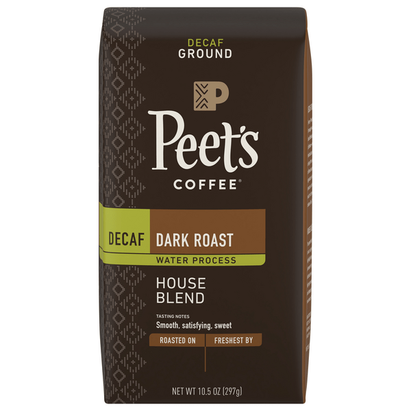 Save on Peet's House Blend Dark Roast Coffee Decaffeinated (Ground