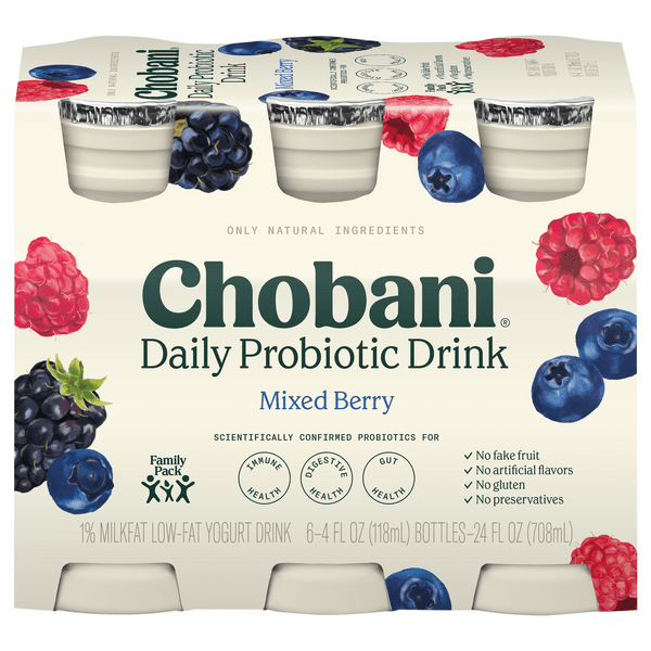 Save on Chobani Probiotic Yogurt Drink Mixed Berry 6 pk Order Online