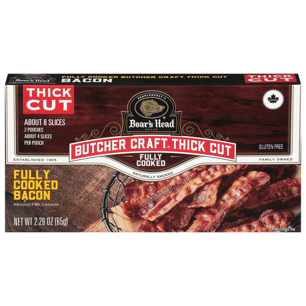 Save on Boar's Head Bacon Thick Cut Naturally Smoked Fully Cooked Order