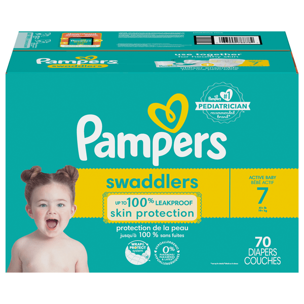 Save on Pampers Swaddlers Active Size 7 Diapers 41+ lbs Order Online