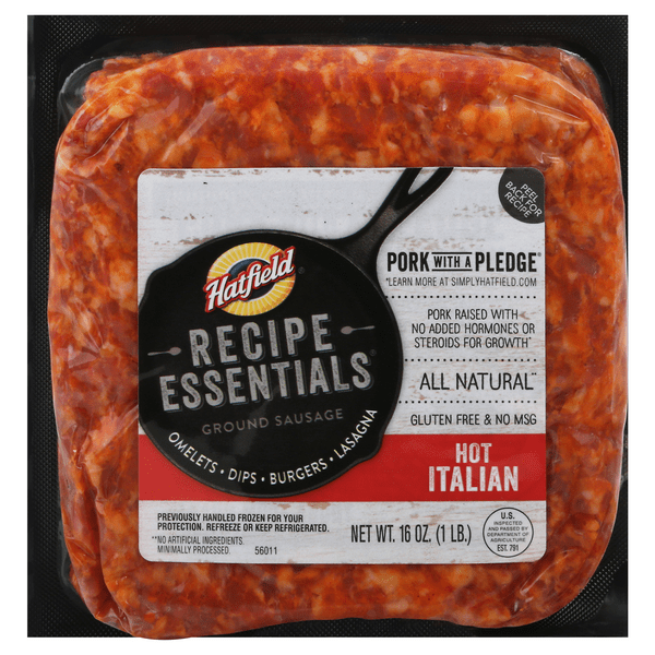 Save on Hatfield Recipe Essentials Ground Sausage Hot Italian Gluten Free Fresh Order Online