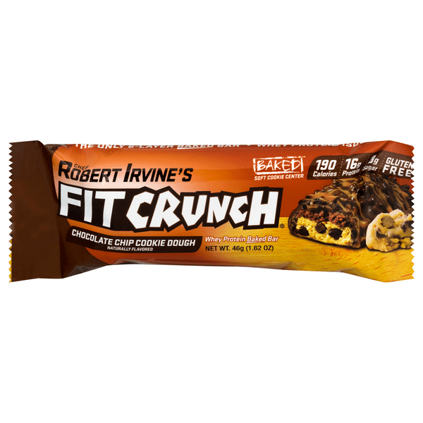 Save on FITCRUNCH Whey Protein Baked Bar Chocolate Chip Cookie Dough