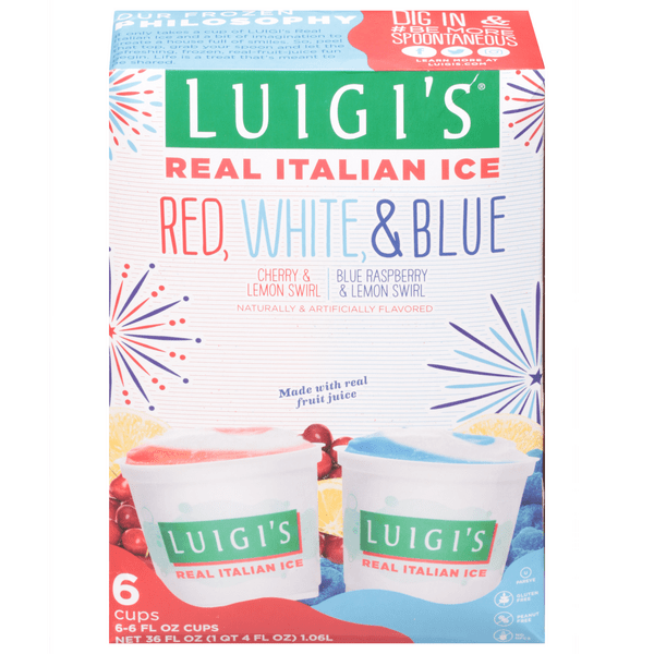 Save on Luigi's Italian Ice Red White & Blue 6 ct Order Online