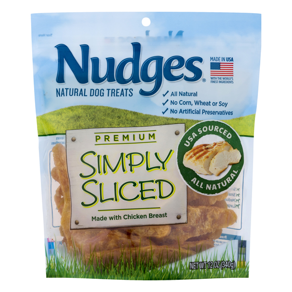 Save on Nudges Dog Treats Premium All Natural Simply Sliced Pouch Order