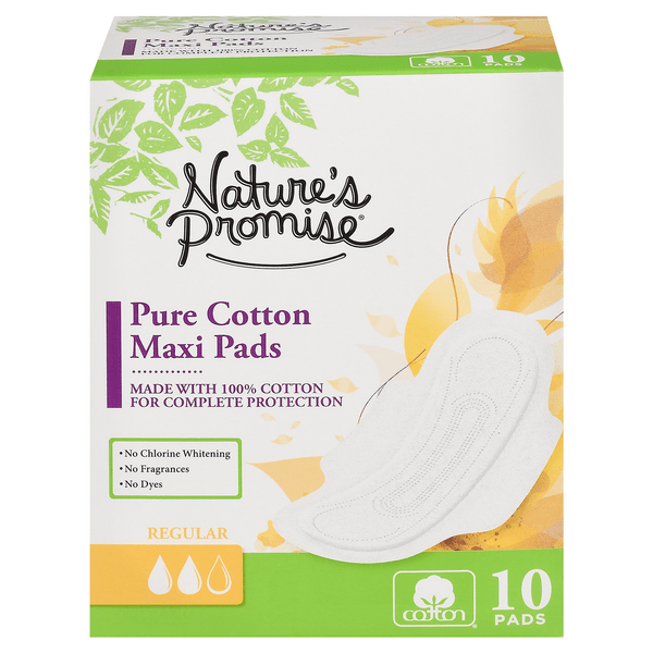 Save on Nature's Promise Pure Cotton Maxi Pads Regular Order Online
