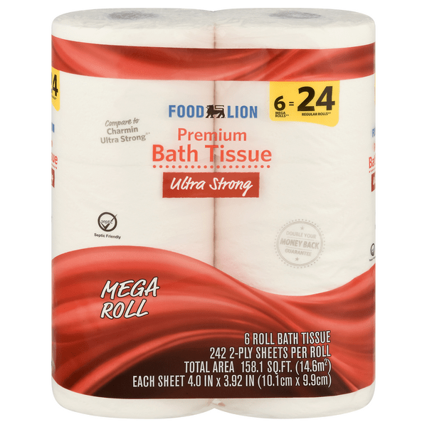 Save on Food Lion Premium Ultra Strong Toilet Paper Mega Roll 2Ply Order Online Delivery Food