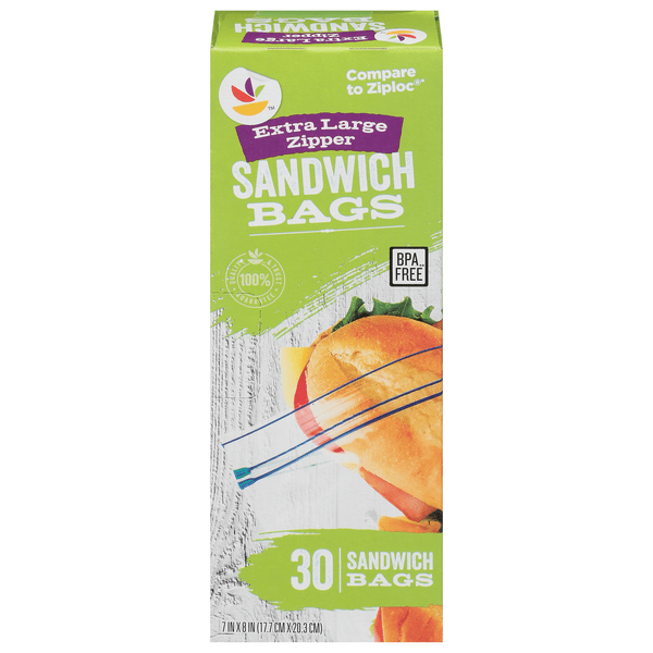 Save on Our Brand Extra Larger Zipper Sandwich Bags Order Online