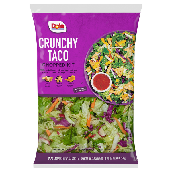 Save on Dole Chopped Salad Kit Crunchy Taco with Birria Taco Dressing