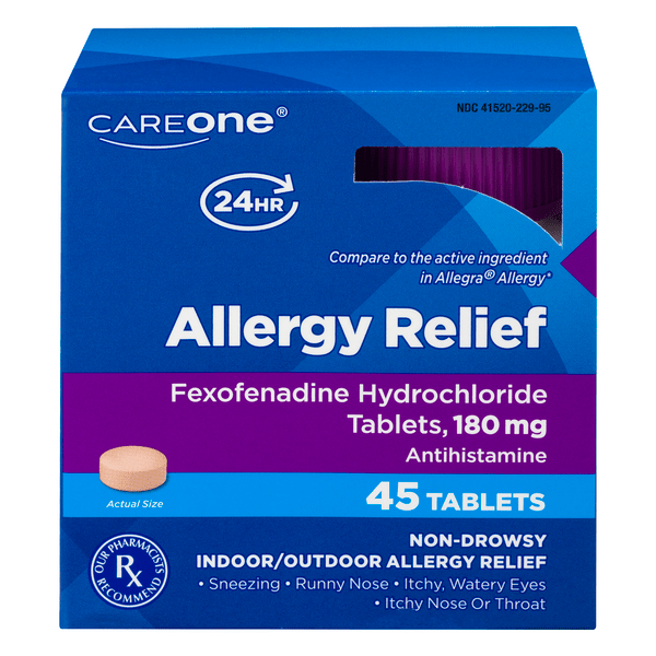 Save on CareOne 24 Hour Allergy Relief Antihistamine 180 mg Tablets