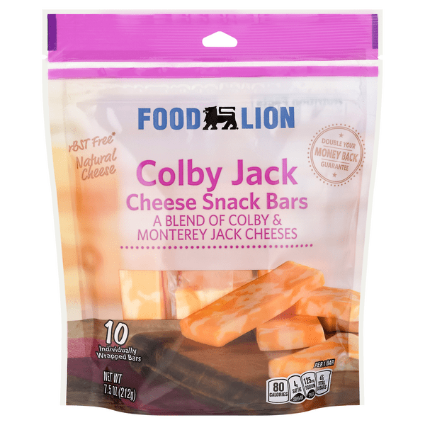 Save on Food Lion Colby Jack Cheese Snack Bar Natural 10 ct Order