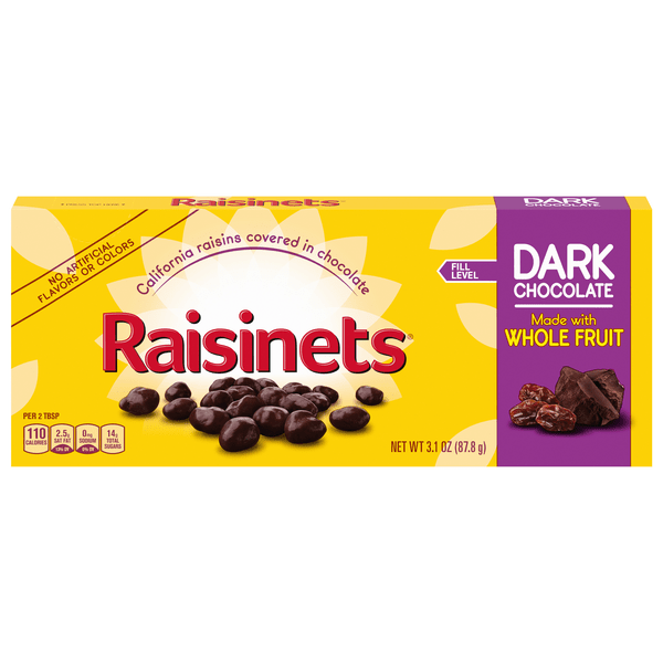 Save on California Raisins Dark Chocolate Covered Movie