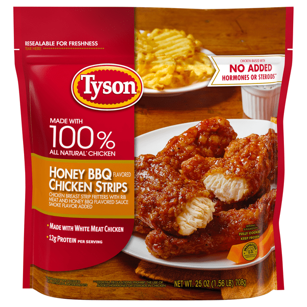 Save on Tyson Honey BBQ Chicken Strips Fritters Frozen Order Online