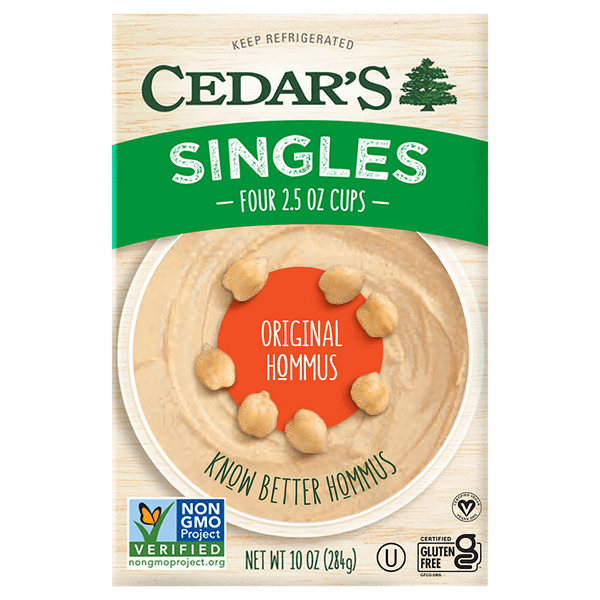 Save on Cedar's Hommus Original Single Cups Gluten Free 4 ct Order