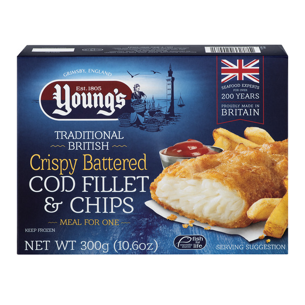 Save on Young's Cod Fillet & Chips Crispy Battered Order Online Delivery Giant