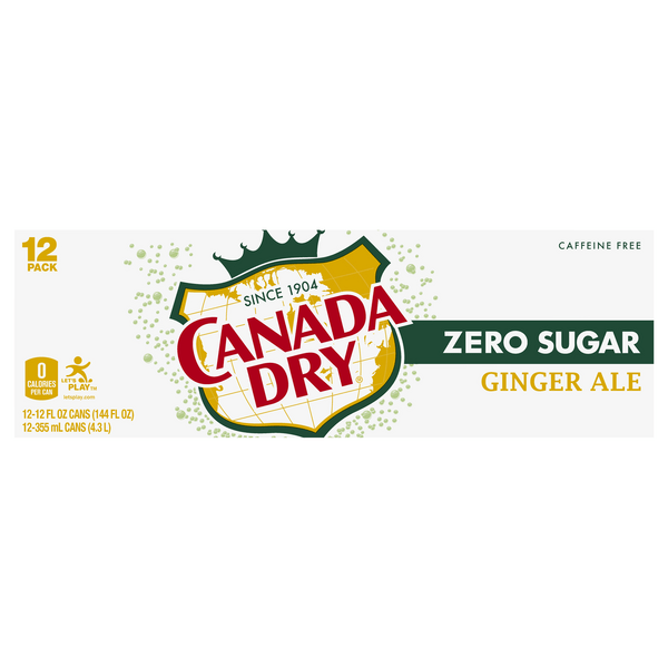 Save on Canada Dry Zero Sugar Ginger Ale Soda Caffeine Free 12 pk