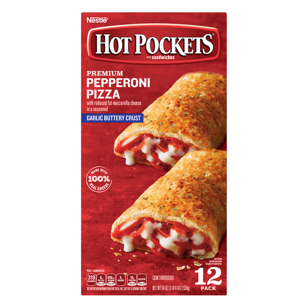 Save On Hot Pockets Pepperoni Pizza With Garlic Buttery Seasoned Crust