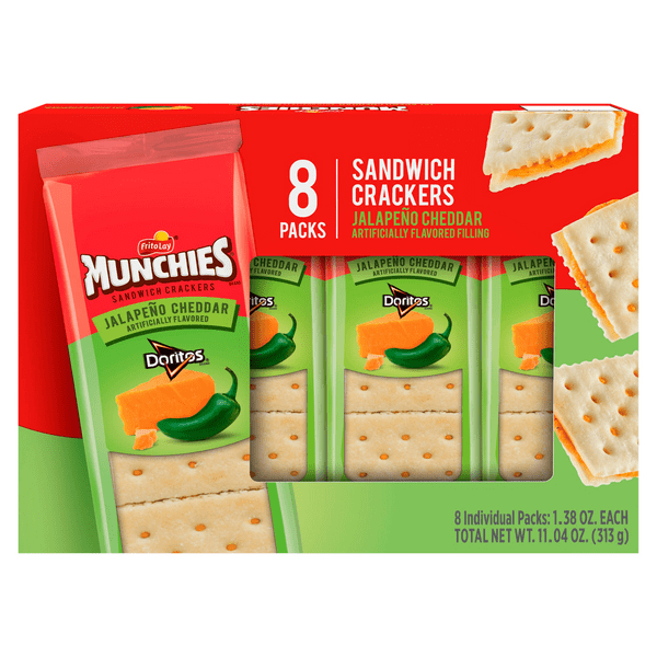 Save on Munchies Sandwich Crackers Jalapeno Cheddar 8 ct Order Online Delivery GIANT
