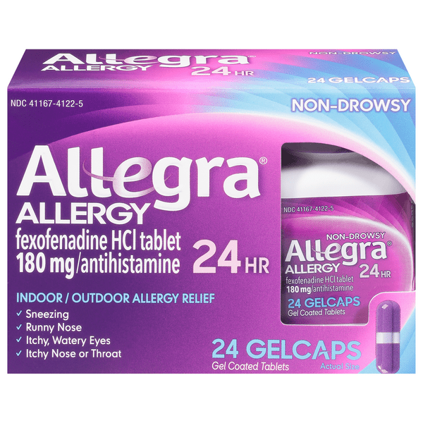 Save on Allegra Allergy 24 HR Indoor/Outdoor Relief NonDrowsy Gelcaps