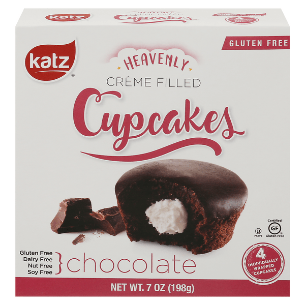 Save on Katz Gluten Free Chocolate Heavenly Creme Filled Cupcakes 4