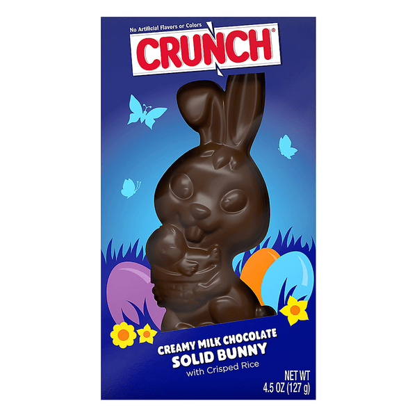 Save on CRUNCH Solid Milk Chocolate Bunny with Crisped Rice Easter