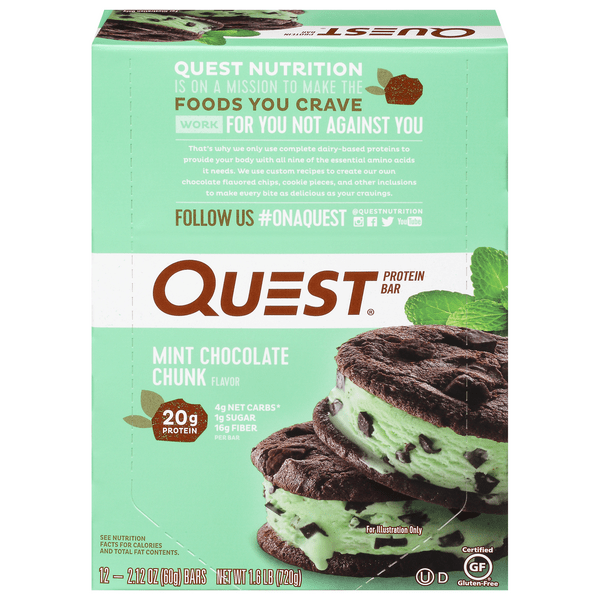 Save on Quest High Protein Bar Mint Chocolate Chunk Low Carb Keto 12