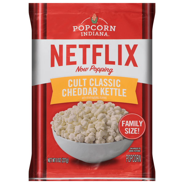 Save on Popcorn Indiana Netflix Cult Classic Cheddar Kettle Popcorn