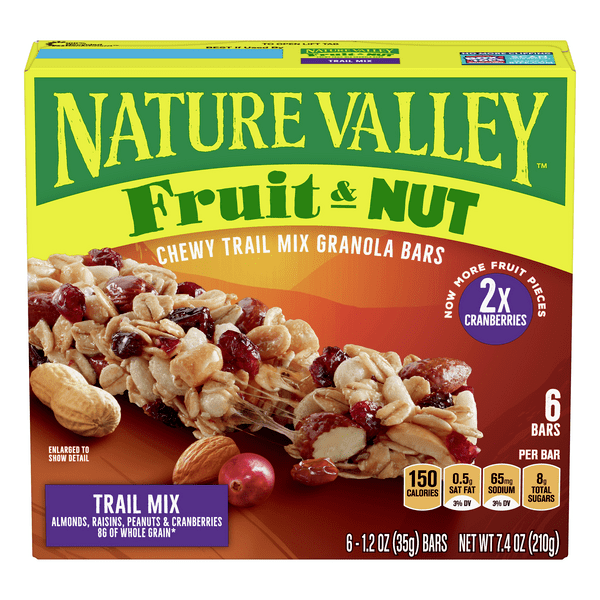 Save on Nature Valley Chewy Trail Mix Granola Bars Fruit & Nut 6 ct