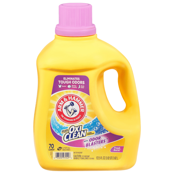 Save on Arm & Hammer Liquid Laundry Detergent + Oxi Clean Fresh Burst
