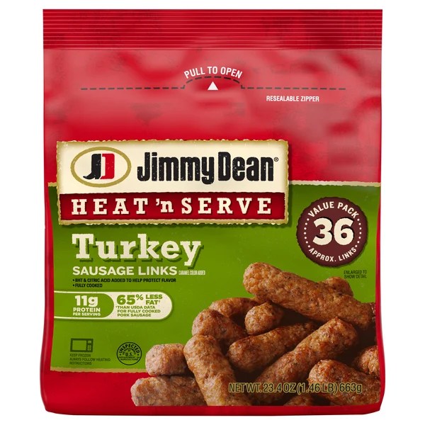 Save on Jimmy Dean Heat 'n Serve Turkey Sausage Links Value Pack 36