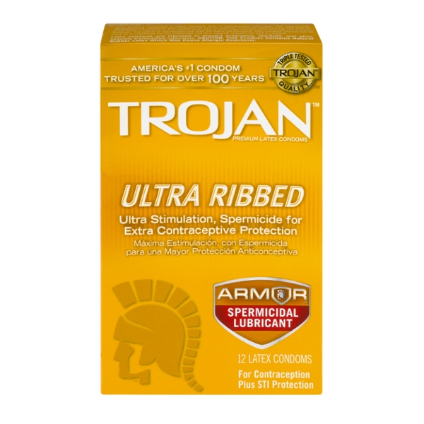 Save on Trojan Stimulations Latex Condoms Spermicidal Lubricant Ultra