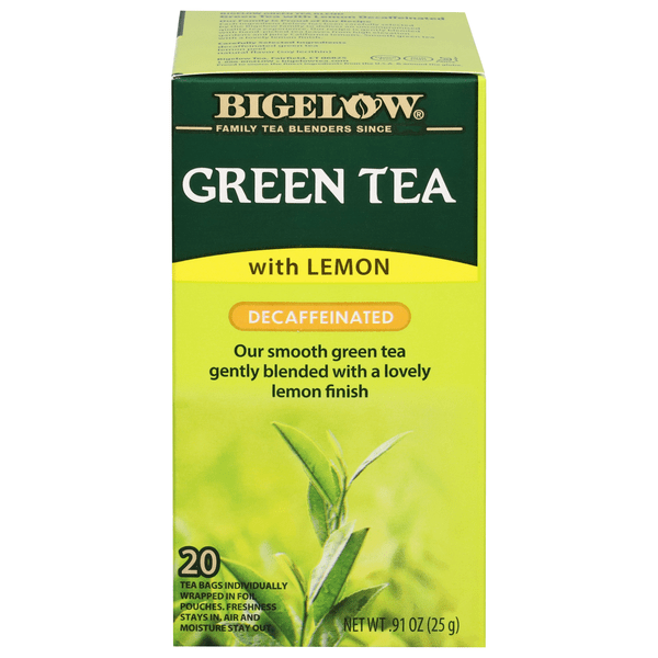 Save on Bigelow Decaffeinated Green Tea Bags with Lemon Order Online