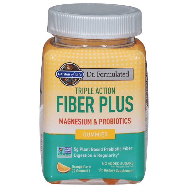 Save on Garden of Life Dr. Formulated Fiber Plus Magnesium & Probiotics Gummies Orange Order