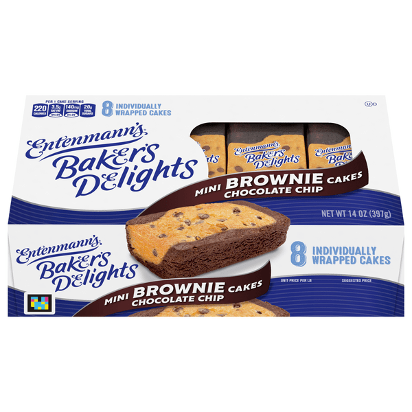 Save on Entenmann's Baker's Delight Mini Brownie Cakes Chocolate Chip