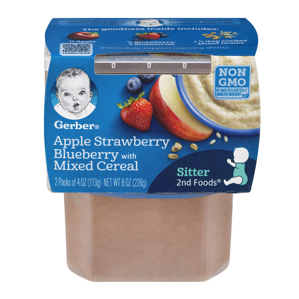 Save on Gerber 2nd Foods Apple Strawberry Blueberry with
