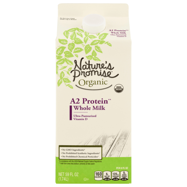 Save on Nature's Promise Organic A2 Protein Vitamin D Whole Milk Order