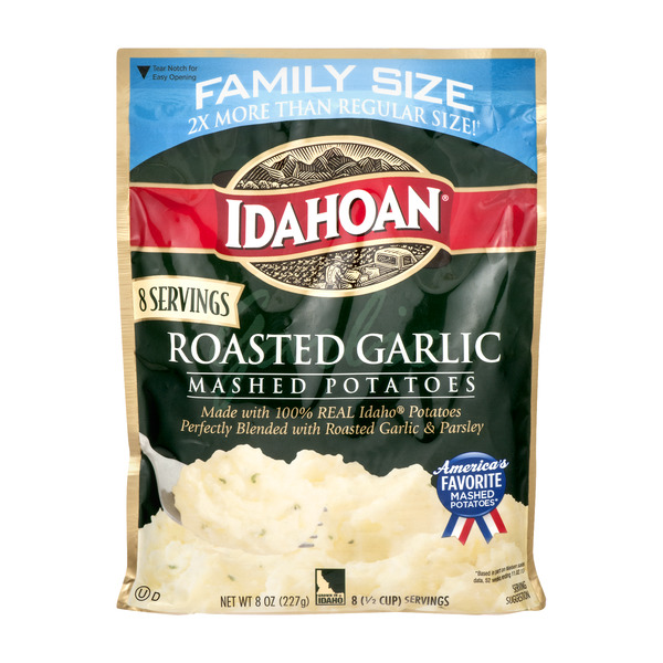 Save on Idahoan Mashed Potatoes Roasted Garlic Family Size Order Online