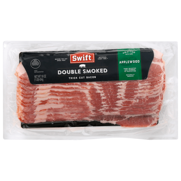 Save on Swift Double Smoked Bacon Applewood Thick Cut Order Online Delivery Stop & Shop
