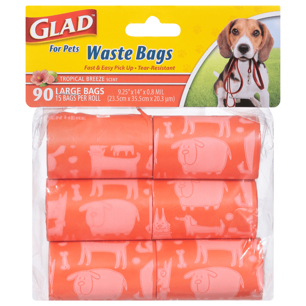 Save on Glad for Pets Waste Bags Large Tropical Breeze Order Online