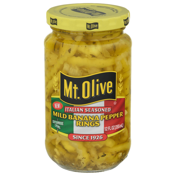 Save on Mt. Olive Banana Pepper Rings Italian Seasoned Mild Order
