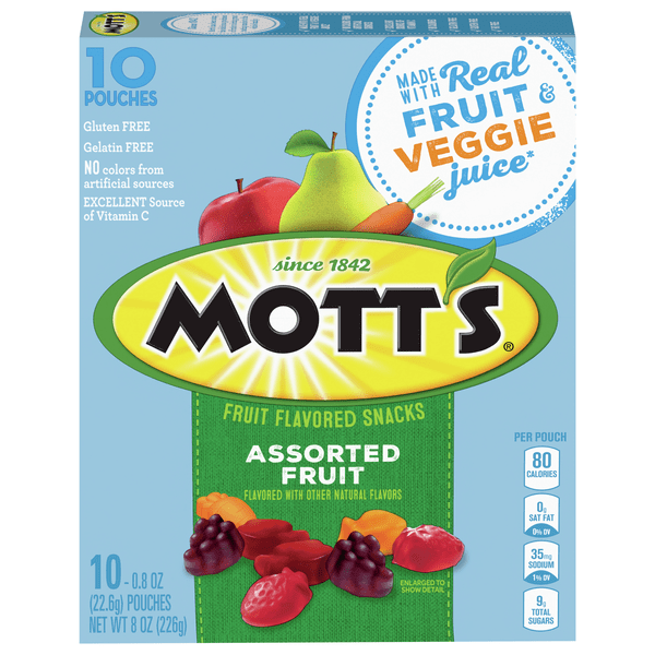 Save on Mott's Medleys Fruit & Veggie Juice Flavored Snacks Assorted