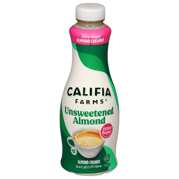 Save on Califia Farms Dairy Free Unsweetened Almond Coffee Creamer