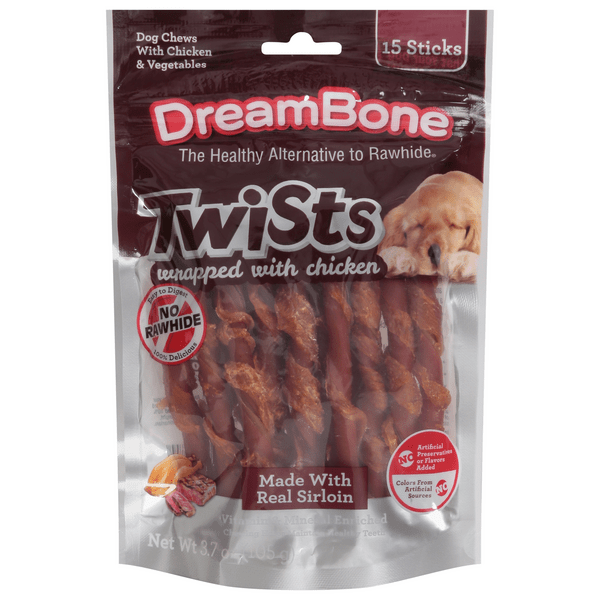 Save on DreamBone Wrapped Twists Chicken Sirloin & Vegetable Dog Chews