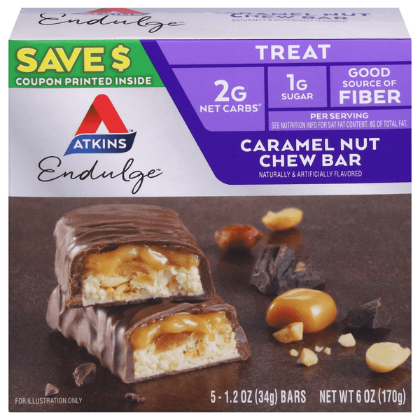 Save on Atkins Endulge Treat Caramel Nut Chew Bar Low Carb 5 ct Order