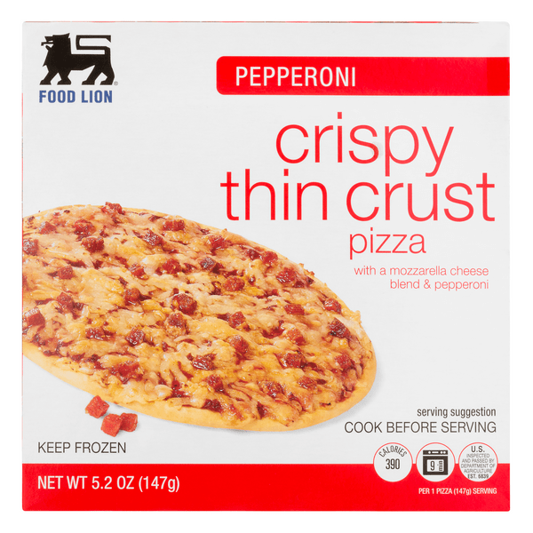 Save on Food Lion Crispy Thin Crust Pizza Pepperoni Order Online