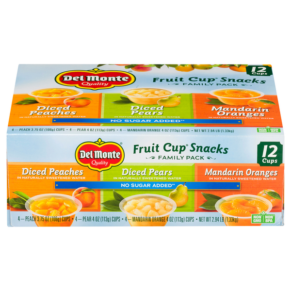 Save on Del Monte Fruit Cups No Sugar Added Variety Family Pack 12 ct
