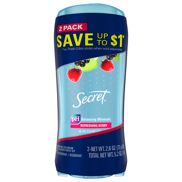 Save on Secret Antiperspirant Deodorant Refreshing Berry Twin Pack 2