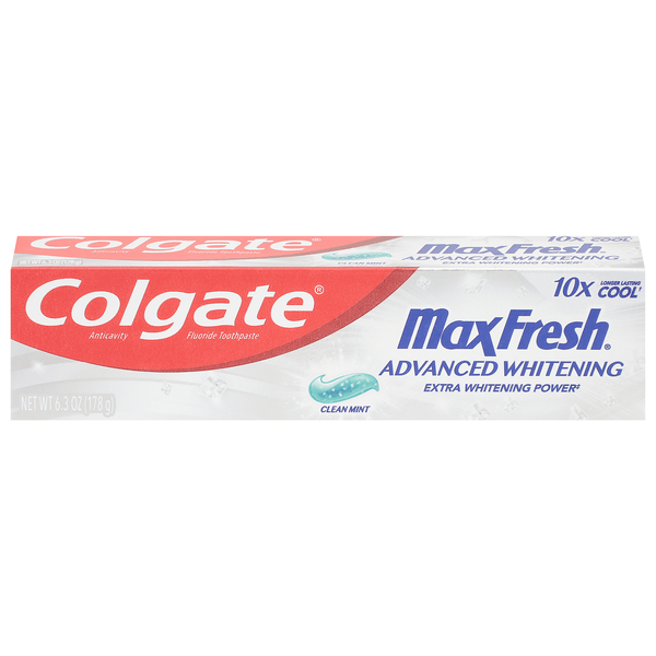 Save on Colgate Max Fresh Advanced Whitening Toothpaste Clean Mint Order Online Delivery MARTIN'S