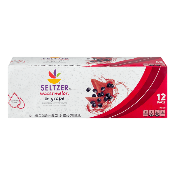 Save on Stop & Shop Seltzer Water Watermelon & Grape 12 pk Order Online Delivery Stop & Shop