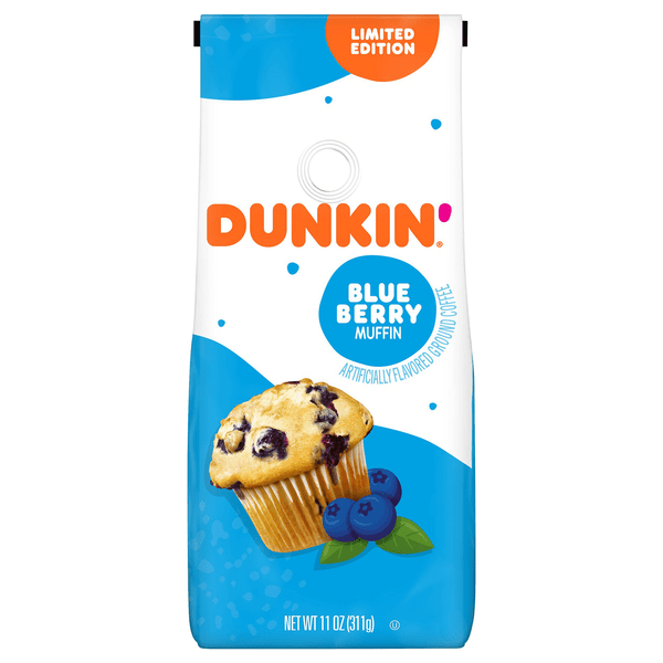 Save on Dunkin' Blueberry Muffin Coffee Ground Limited Edition Order