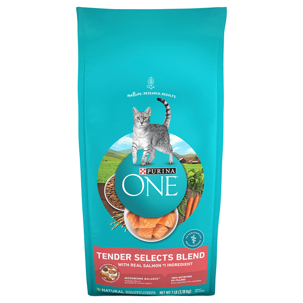 Save on Purina ONE Tender Selects Blend Adult Dry Cat Food Salmon